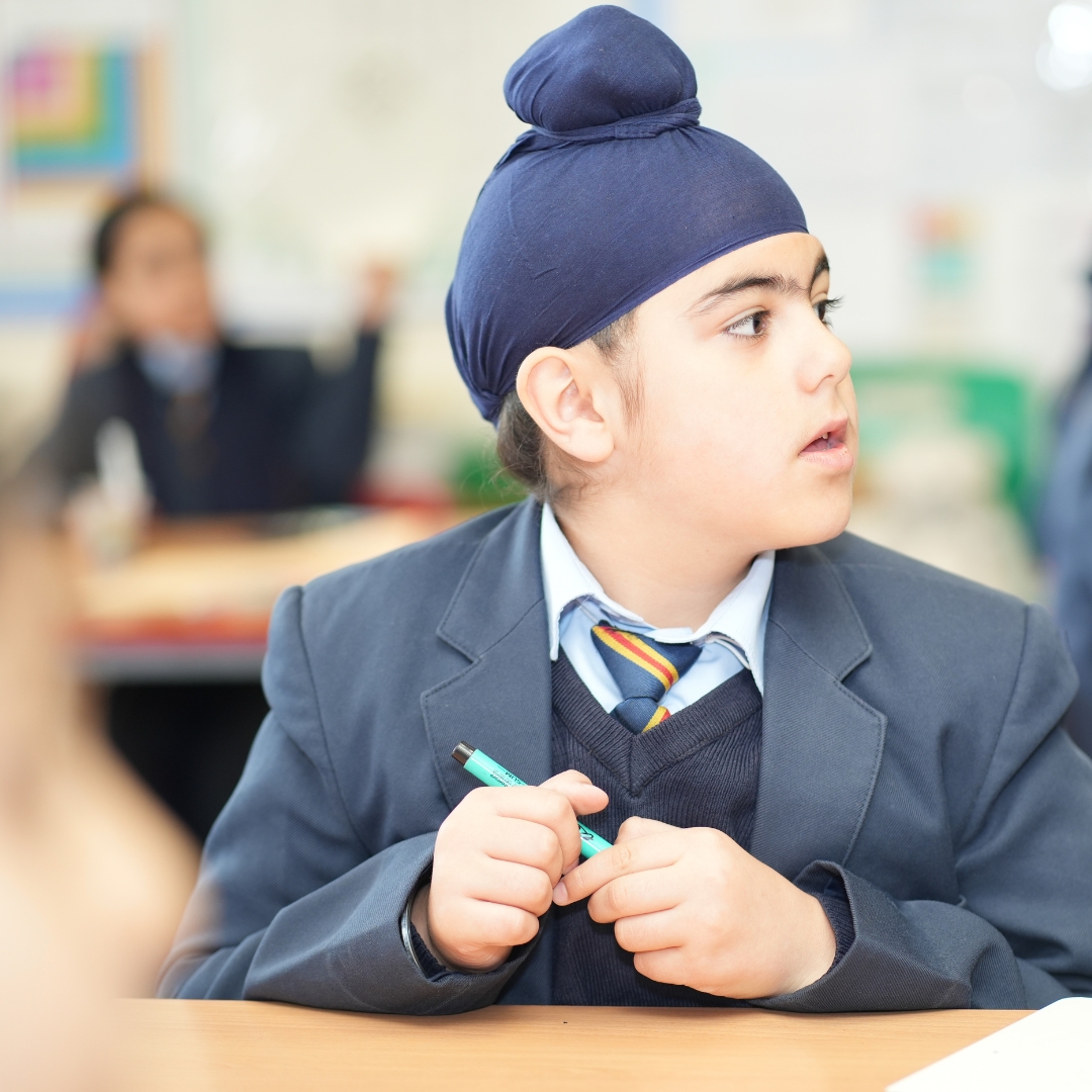 Pupil at Guru Nanak Sikh Academy in hayes